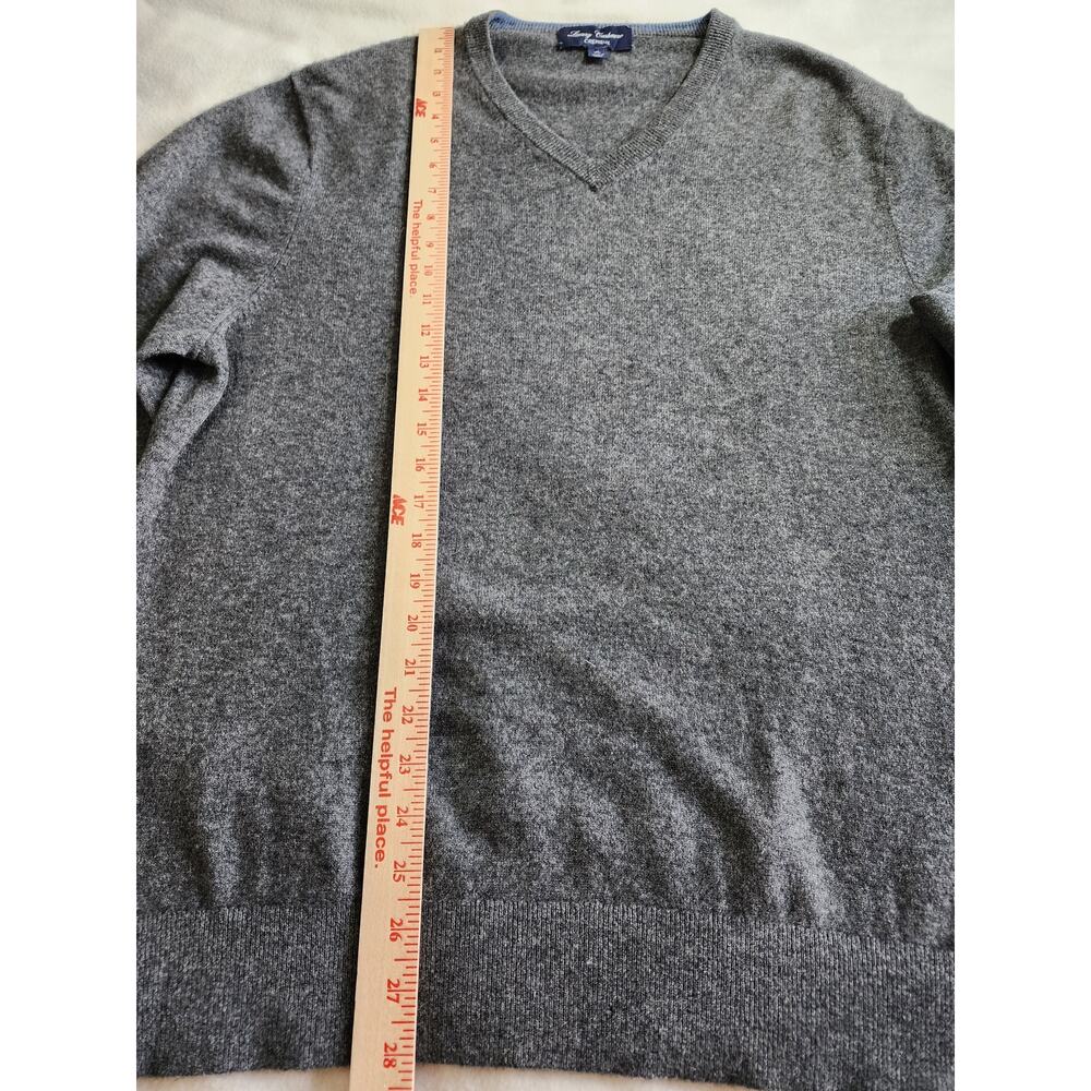 Cremieux 100% Luxury Cashmere Men's Sweater XL Heathered Gray V-Neck Soft Luxury - Picture 6 of 8